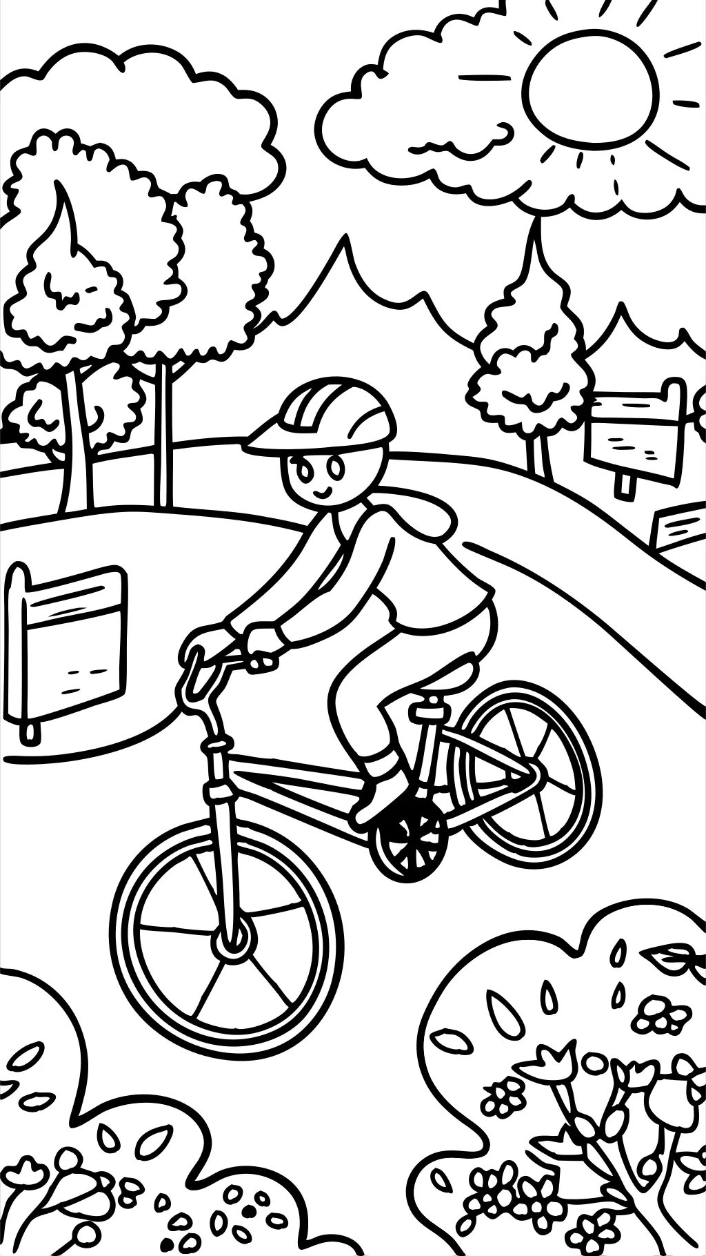 bmx coloring pages